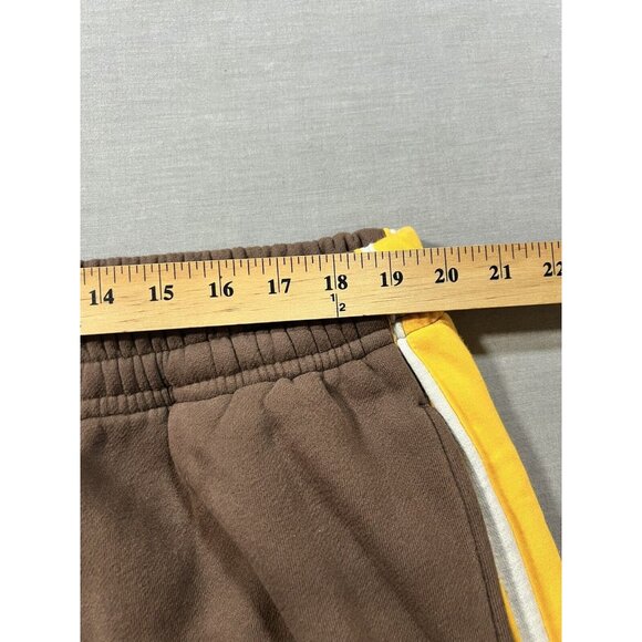 Converse Sweat Pants Men’s 3X Brown Striped Drawstring Logo Pocketed 42x34 - Picture 7 of 11